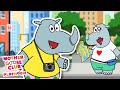 Rhino Finger Family | Mother Goose Club Nursery Rhyme Cartoons