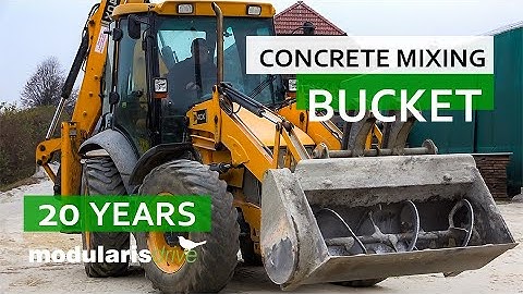 Loader / Backhoeloader Concrete mixing bucket - Cross mixing system