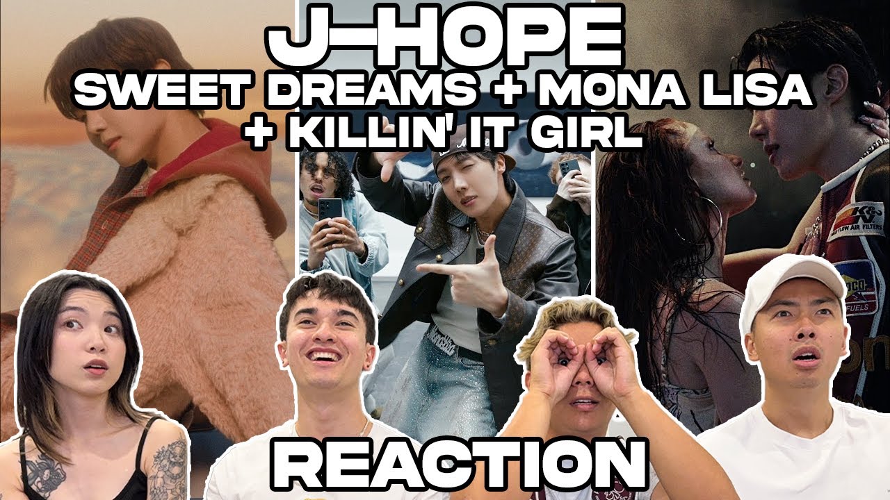 WE WATCH 3 BTS J-HOPE MVS! | Sweet Dreams + Mona Lisa + Killin it Girl