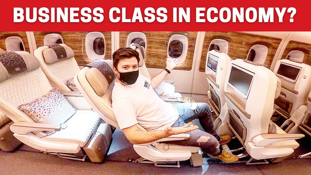 ALONE in EMIRATES NEW PREMIUM ECONOMY *First inflight review on YouTube*