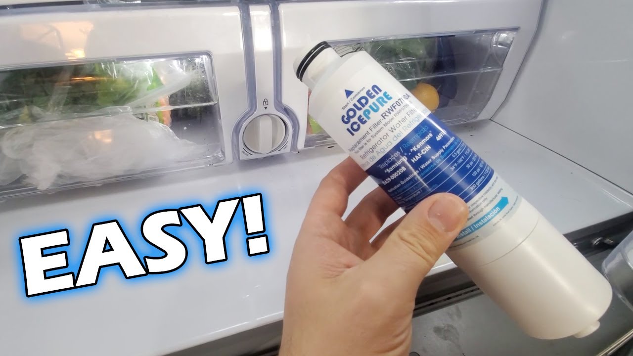 How To Change The Water Filter In Samsung Refrigerator and Reset Water Filter Light - YouTube