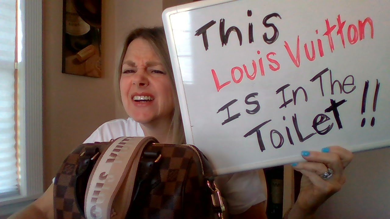 WARNING!! LOUIS VUITTON LITERALLY IN THE TOILET (NOT TOILETRY) 