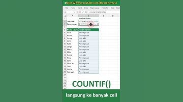 Fungsi/Rumus COUNTIF di Excel: Teknik Cepat Isi Cell dg Ctrl+Enter | Shorts