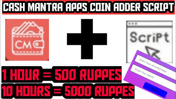 ||Cash mantra||unlimited coin adder script||SCRIPT LOOTER||unlimited coins