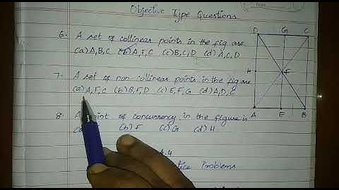 Exercise 4.3/ 7. A set of non-collinear points in this figure