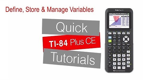 Define, Store & Manage Variables | TI-84 Plus CE | Getting Started Series - Calculator Home Screen