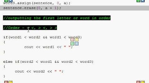C++ Exercise 10 - alphabetical order
