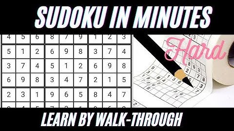 Hard Sudoku Puzzle || SudokuInMinutes