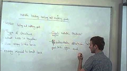 Brady explains metallic bonding melting and boiling points