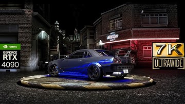 [7k Ultrawide] NFSU2 Custom Skyline R34 Tuning and Drift | Ray Tracing Reshade | RTX 4090
