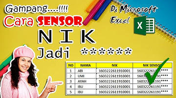 CARA SENSOR NIK DI EXCEL