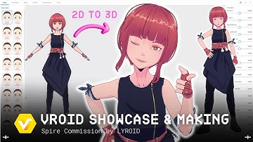 ☆ Spire - Commission ☆ 3D VTuber Model | VRoid 3D Model Showcase & Making【#VRoid Studio Speedsculpt】