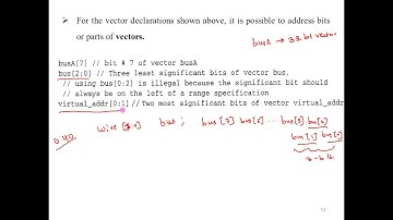 HDL Verilog: Online Lecture 5: Vectors, Integers, Real, Time, Arrays, Strings, Parameter, Memories