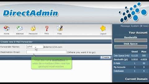E-mail Forwarding instellen binnen Direct Admin