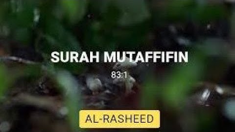 |SURAH AL-MUTAFFIFIN| |83:1| |سورة المطففين| |FATIH SEFERAGIC RAMDAN| |AL-RASHEED|