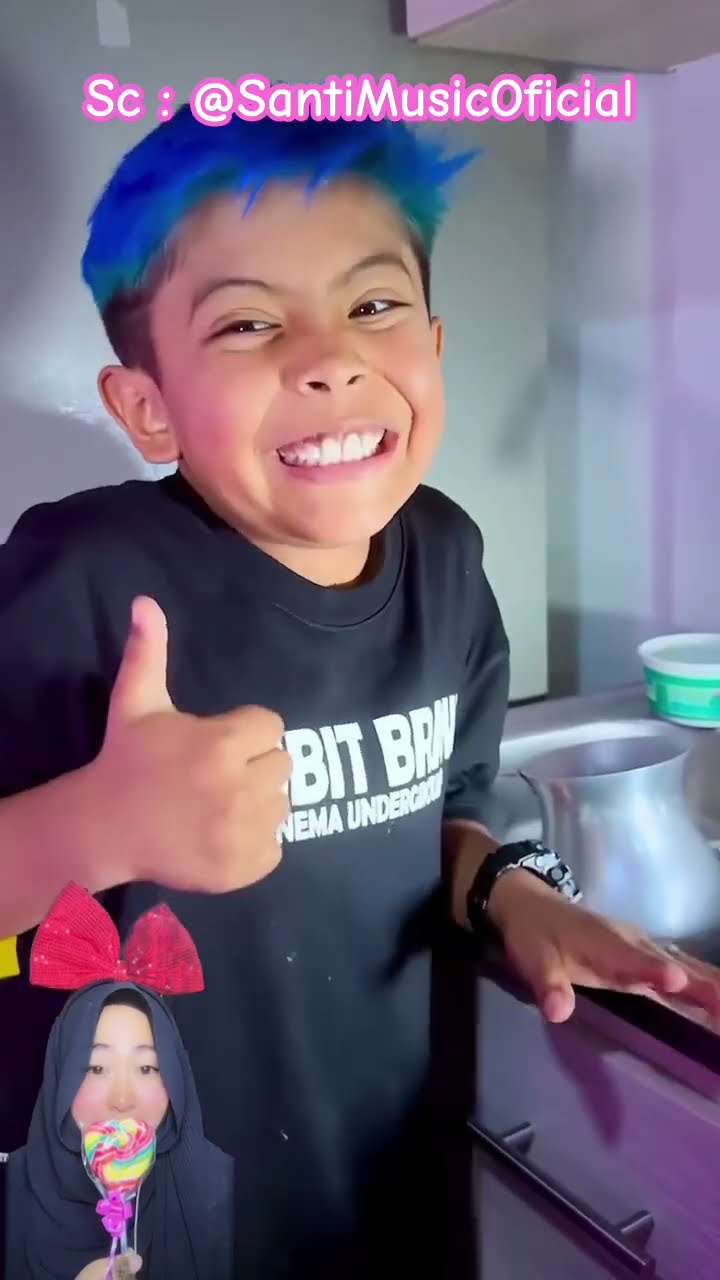 Wahh anak mamah rajin yah ⁉️ tapi padahal ? @SantiMusicOficial #shorts #funny #dubbing