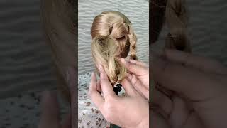 Perfect bun for a perfect day🌺💙#perfect #bun #day #hair #braids #wedding#trending#viral #shortvideo