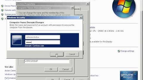 Join computer to domain and workgroup