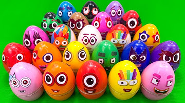 Rainbows EGGS 🌈 Looking Numberblocks, Alphablocks, Alphabet Lore with Rainbow SLIME Coloring! ASMR