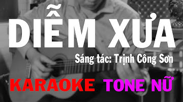 Diễm Xưa - Karaoke Guitar Tone Nữ