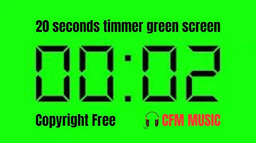 20 Seconds Timer Green Screen with Beep  HD quality video   Copyright free #greenscreen #timer