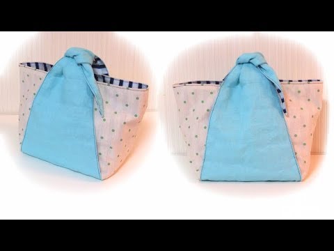 風呂敷みたいなトートバッグの作り方 Unique Cute Tote Bag Tutorial Youtube