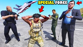 FRANKLIN Trapped By POLICE, MILITARY and MICHAEL THE PRESIDENT in GTA 5 | SHINCHAN and CHOP