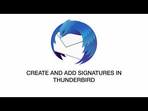 How to create and add signatures in Thunderbird