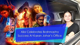 Alia Celebrates Brahmastra Success At Karan Johars Office