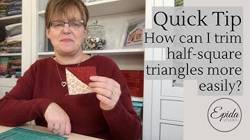 How can I trim half-square triangles more easily?