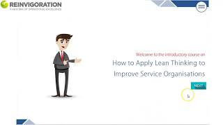 Lean Service Awareness Online Course by Reinvigoration - LCS Level 1A