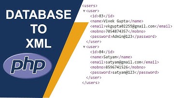Database to XML in PHP || Get Data from Database in XML Format || PHP Tutorial 2020 ||Player Of Code