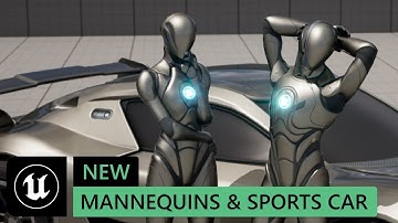 New Mannequins and Sports Car in Unreal Engine 5