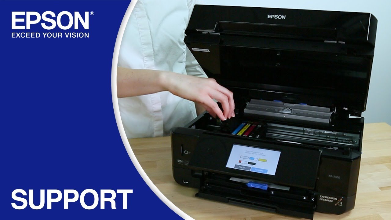 Epson Expression Premium XP7100 Replacing the Ink Cartridges YouTube