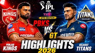 TATA IPL 2026 PBKS VS GT IPL 4TH MATCH HIGHLIGHTS 2026 || PUNJAB KINGS VS GUJARAT TITANS HIGHLIGHTS 