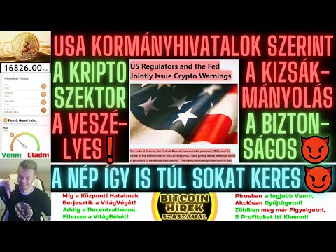 Bitcoin Hírek (1210) - USA KormányHivatalai szerint: Kripto Veszélyes KiZsákmányolás Biztonságos