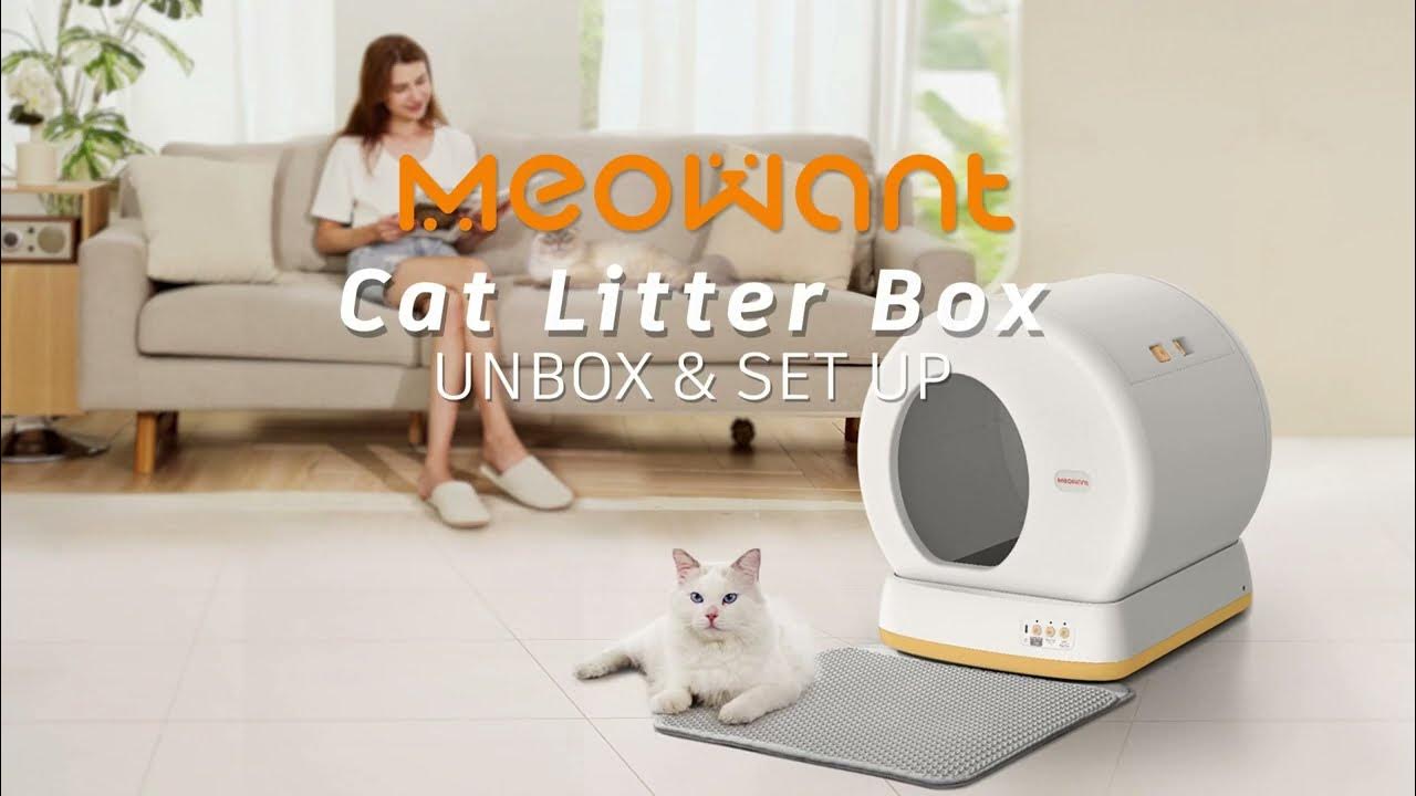 UNBOX & SET UP Meowant SelfCleaning Cat Litter Box MWSC01 YouTube
