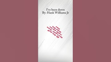 Thumbnail of I’ve been down By: Hank Williams Jr