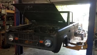 1966 Ford Bronco Restoration Project Part 2  Lifting the body off the chassis