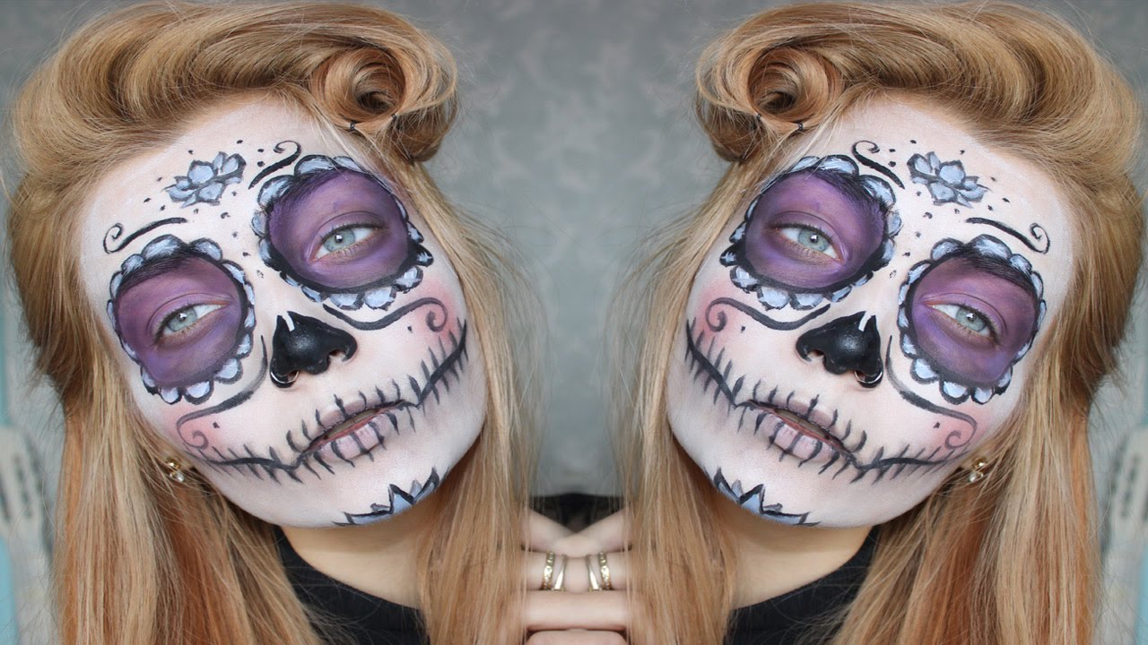 Sugar Skull Halloween Makeup Tutorial YouTube
