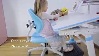 видео Парта для школьника Evo-kids Evo-18 New (с LED лампой)