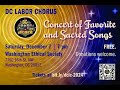 DC Labor Chorus  -  Evening Of Favorite &amp; Sacred Songs - Stream Live!(Edited Version)