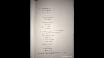 #LNMU# M.COM SEMESTER-2 QUESTIONS PAPER(CC-7) FINANCIAL MANAGEMENT