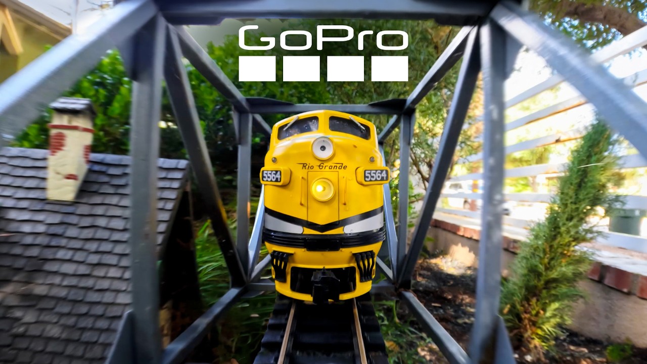 The Miniature World of a Model Train Backyard