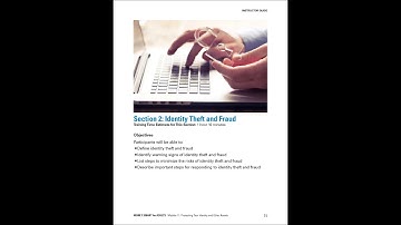 FDIC Money Smart for Adults Train-The-Trainer on Module 11: Protecting Your Identity & Other Assets