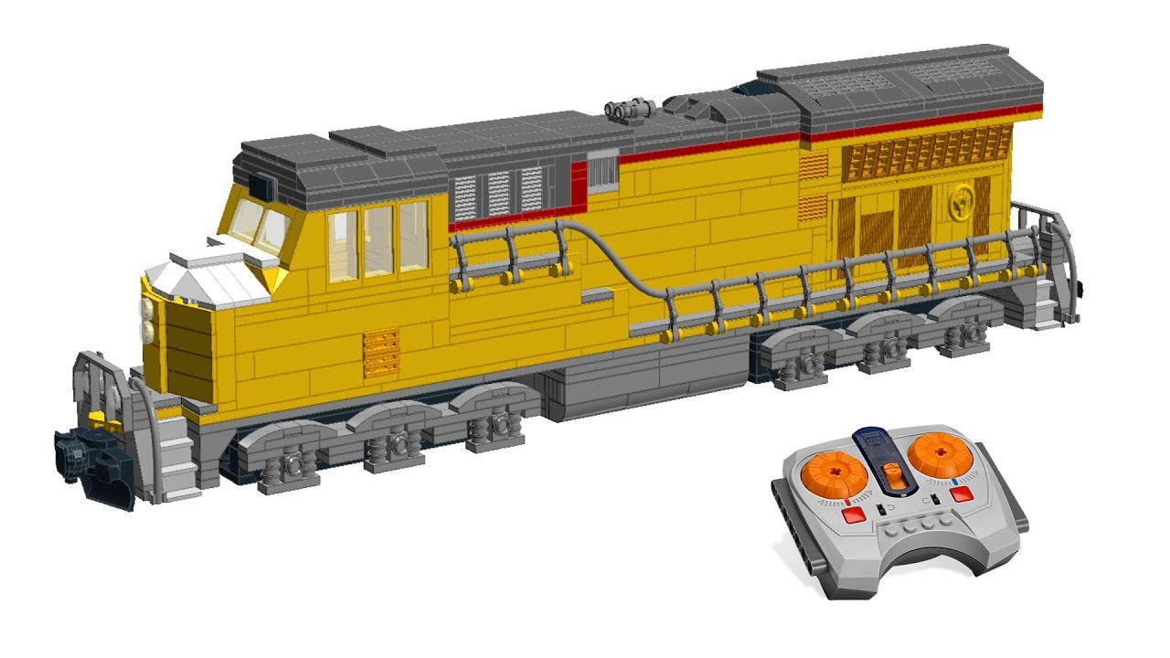 LEGO Diesel locomotive -- GE Tier 4 GEVo C45AH, Union Pacific -- MOC ...