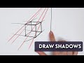 HOW TO DRAW PERSPECTIVE SHADOW, shadows from source PART I| Lakmus School