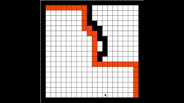 Breadth first search / Fifo Path finding algorithm visualization (python & pygame)