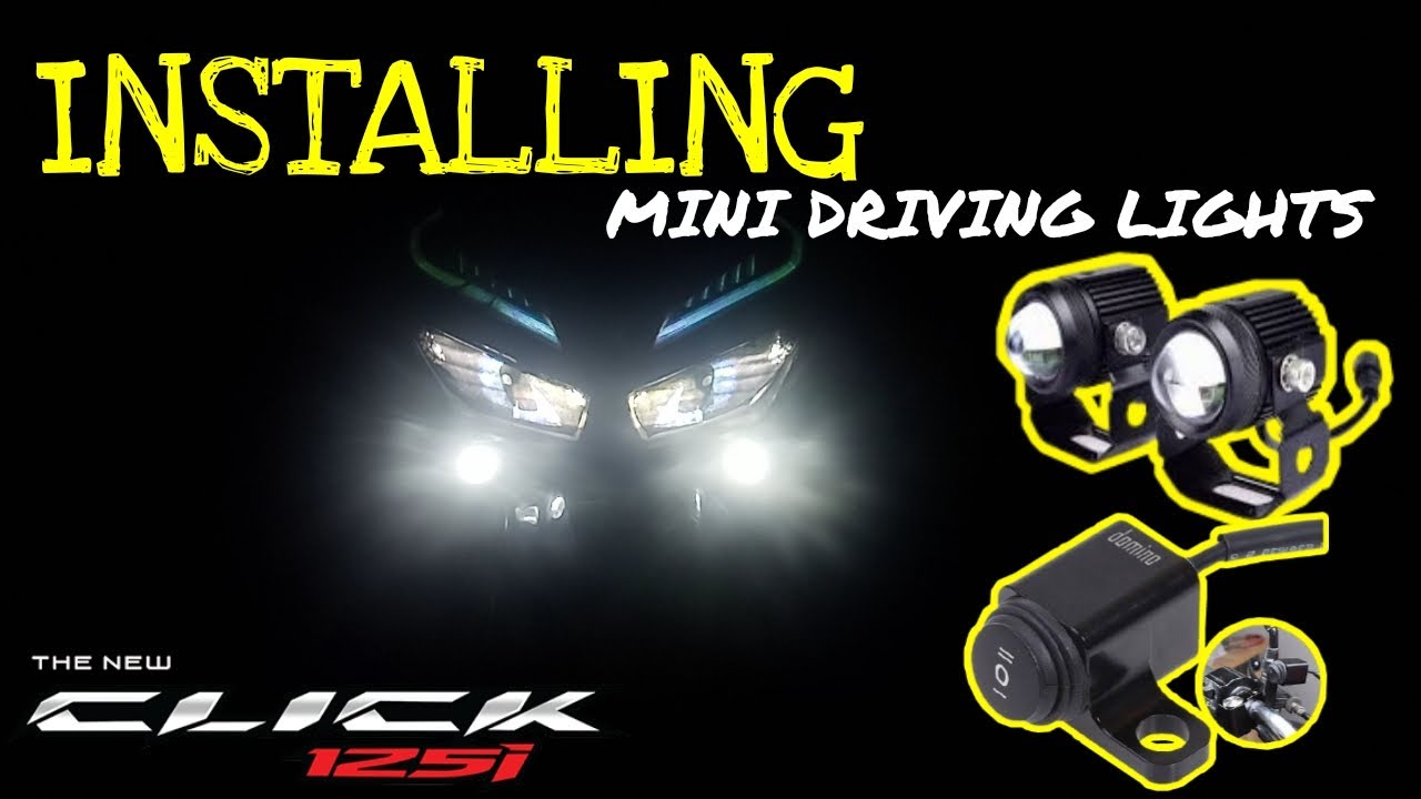 INSTALLING MINI DRIVING LIGHT / HONDA CLICK 125i YouTube