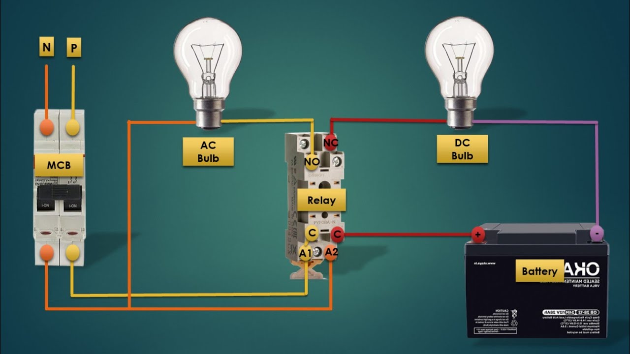 How To Control 💡 AC & DC Supply With Relay | Wiring With Rathore ️ ...